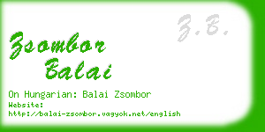 zsombor balai business card